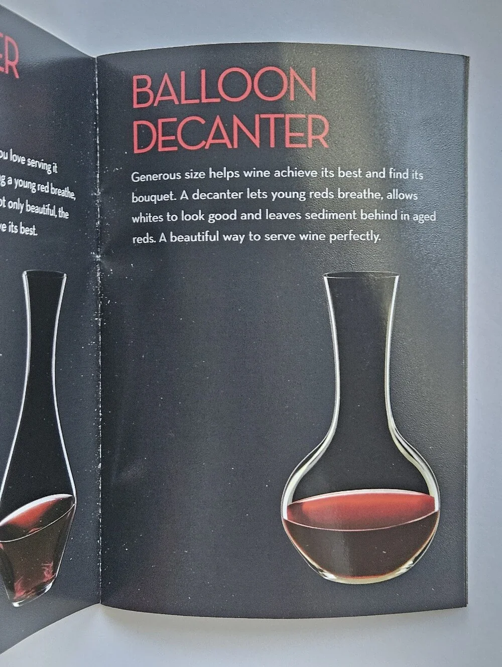 Riedel Vivant Balloon Decanter carafe red wine display breathe quiet luxury vase